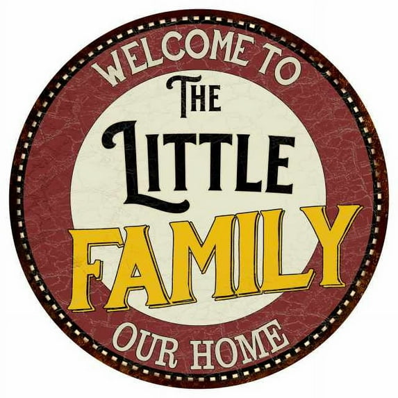 The Little Family 14" Round Metal Sign Kitchen Game Room Decor 100140038267