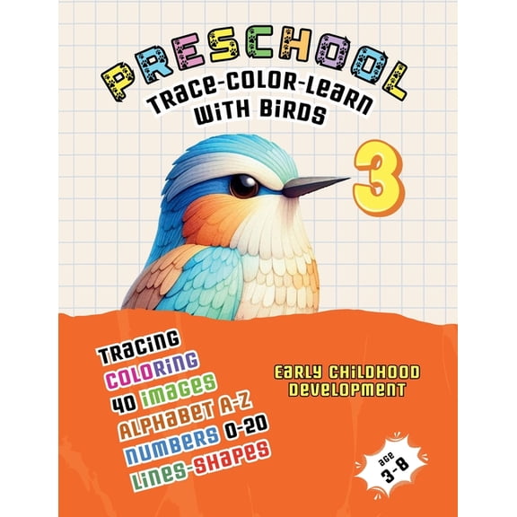 The Little Fingers' Great Tracing Quest Preschool: Trace - Color - Learn with Birds 3, (Paperback)