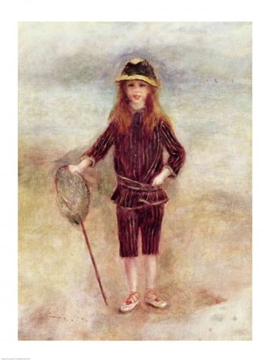 The Little Fisherwoman Canvas Art - Pierre-Auguste Renoir (24 x 36)