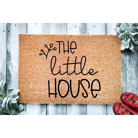 The Little House Doormat | Housewarming Gift | Home Sweet Home Gift | Custom Doormat | Closing Gift | Welcome Doormat | Front Door Mat