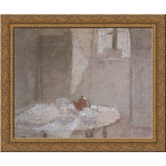 The Little Interior 24x20 Gold Ornate Wood Framed Canvas Art by Gwen John