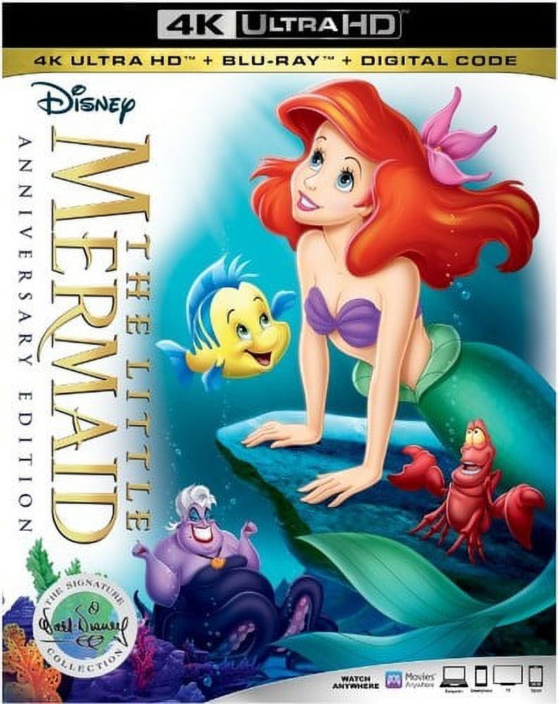 The Little Mermaid (30th Anniversary Signature Collection) (4K Ultra HD + Blu-ray + Digital Copy), Walt Disney Video, Kids & Family - image 1 of 2