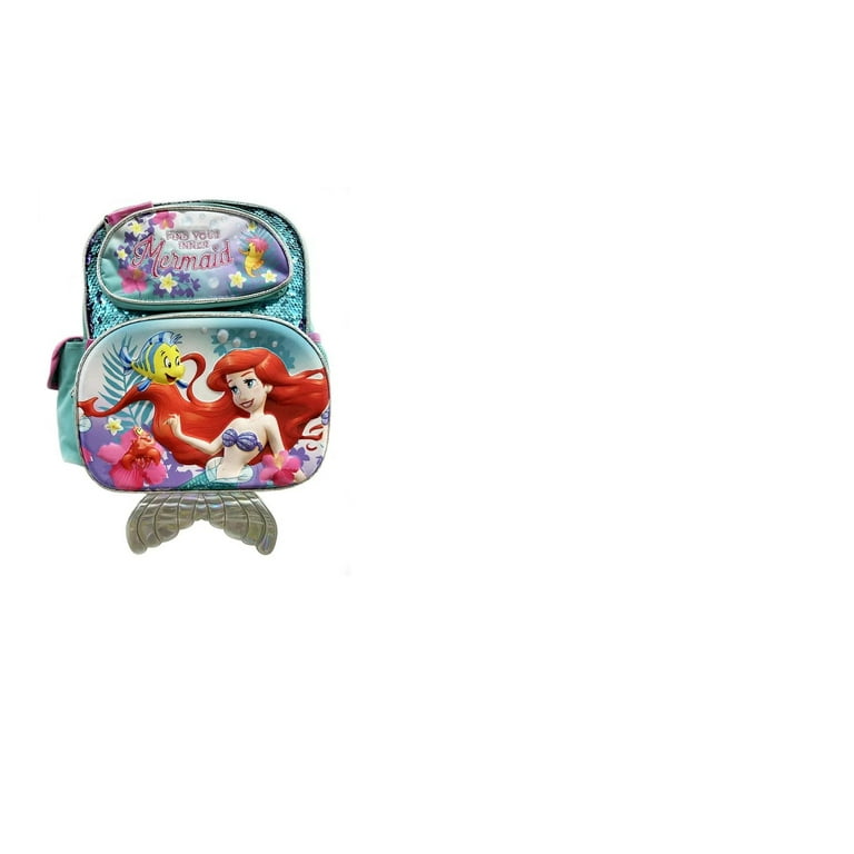 A I Products Disney by Little Mermaid Women s Magic Sequin Backpack with Tail