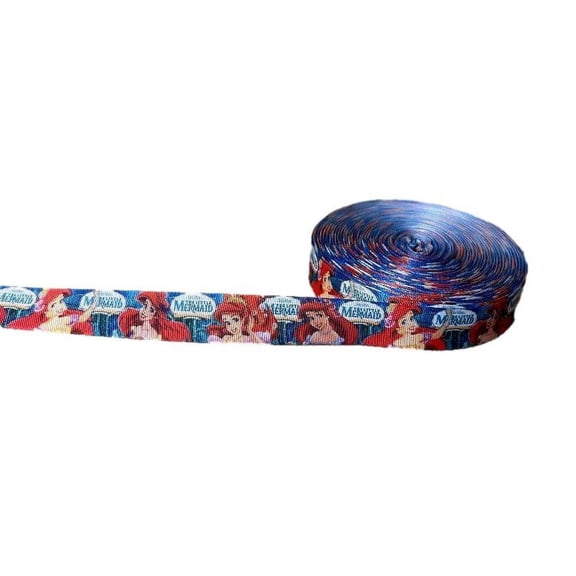 The Little Mermaid Ariel Character 1" Wide 3 Yards Long Repeat Ribbon