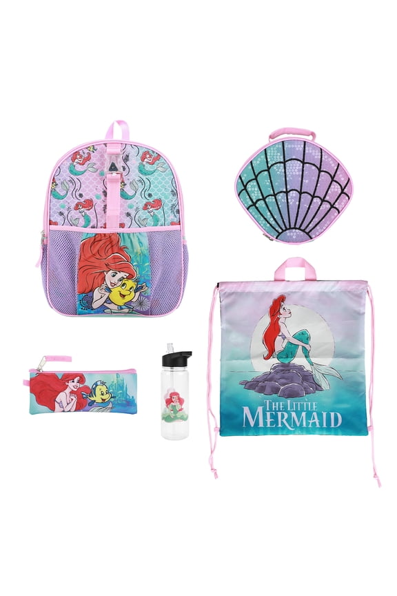 The Little Mermaid Ariel & Flounder 3-Piece Backpack Set