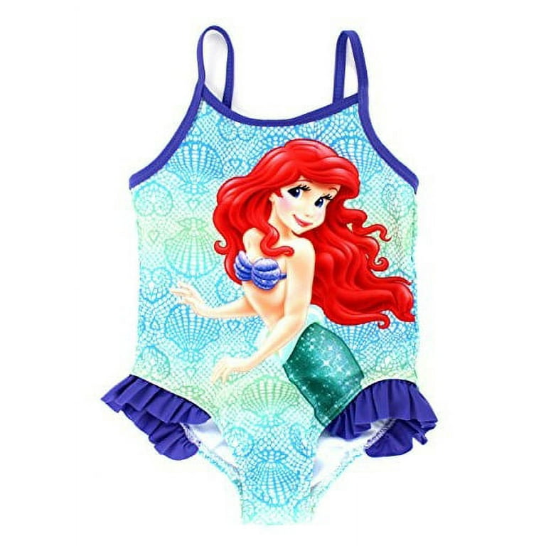 The Little Mermaid Ariel Girls Swimsuit Swimwear (24M, Seashell