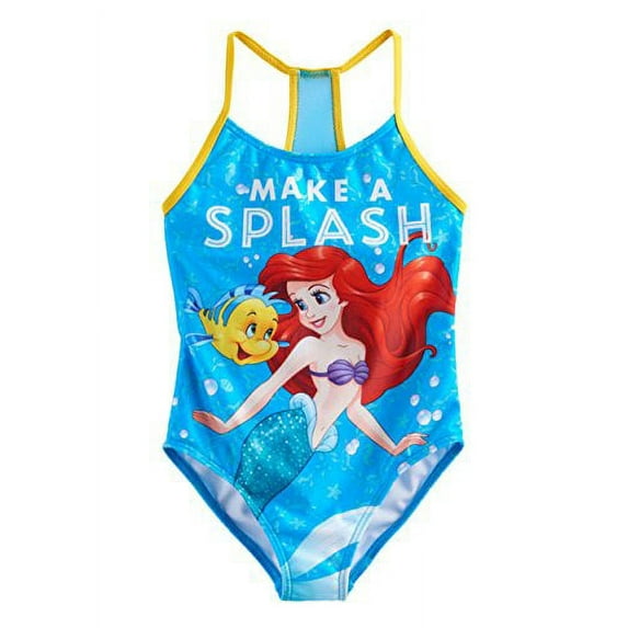 The Little Mermaid Ariel Girls Swimwear Swimsuit (Toddler/Little Kid) (Splash, 4)