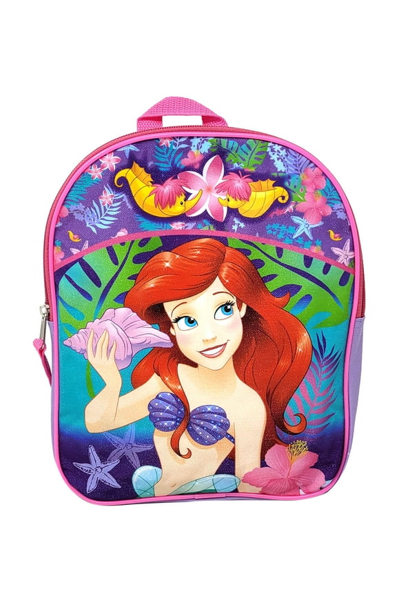 The Little Mermaid Ariel Mini Backpack 11" Disney Pink Seashells