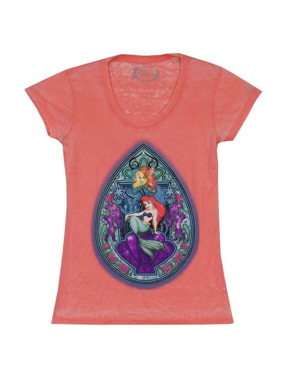 The Little Mermaid Ariel Stained Glass Junior T-Shirt