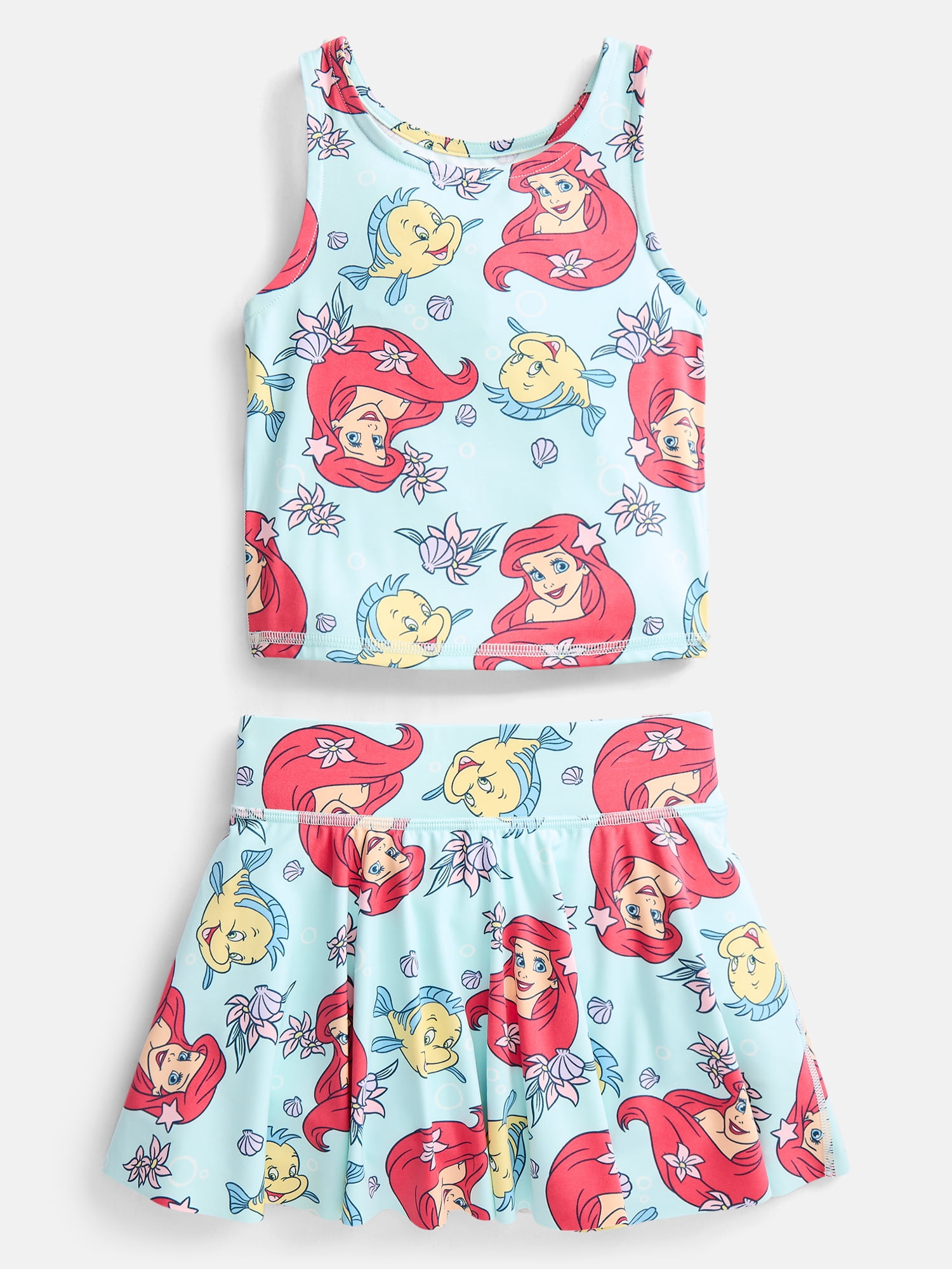 The Little Mermaid Toddler Girls' Active Tank Top and Skort Set, 2-Piece, Sizes 12M-5T