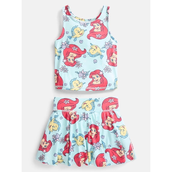 The Little Mermaid Toddler Girls' Active Tank Top and Skort Set, 2-Piece, Sizes 12M-5T