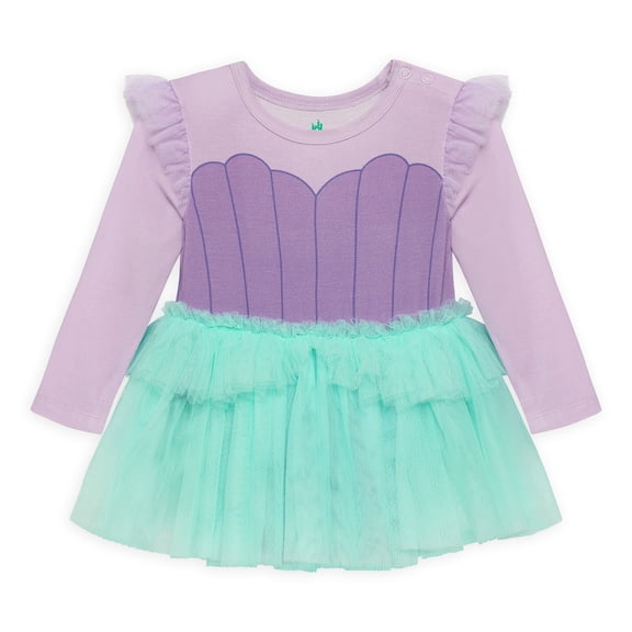 The Little Mermaid Baby Girls Cozy and Comfortable Viscose Cosplay Dress, Sizes 0/3M-24M