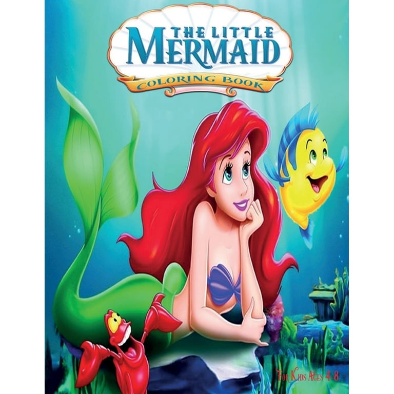 the little mermaid coloring book for toddlers ages 2-4 years
