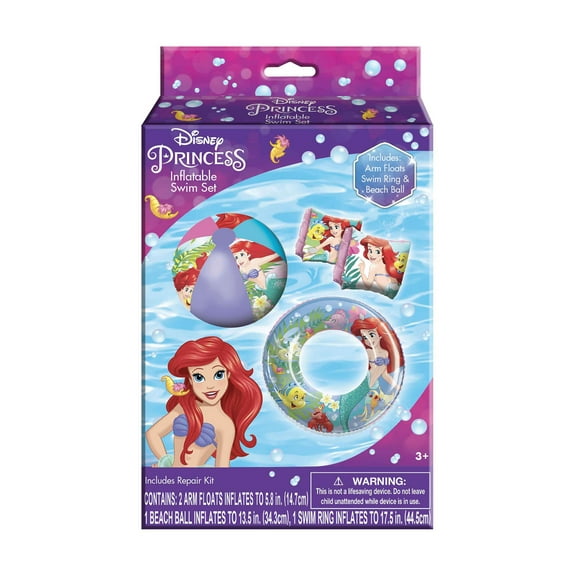 The Little Mermaid Inflatable Pool Toys Swin Set, for Ages 3+