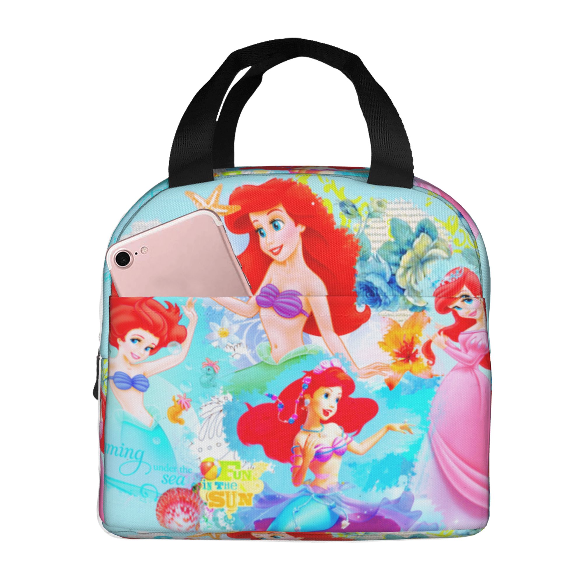 The Little Mermaid Lunch Box Lunch Bag Reusable Insulated Lunch Box Meal Handbag To Keep Food