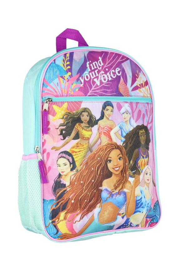 The Little Mermaid Movie 16" Backpack | Find Your Voice Ariel Shimmer Kids School 16" Bookbag
