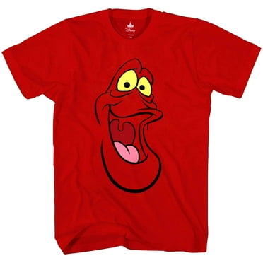 Disney Men's Short Sleeve Crew Neck Sebastian Face T-Shirt