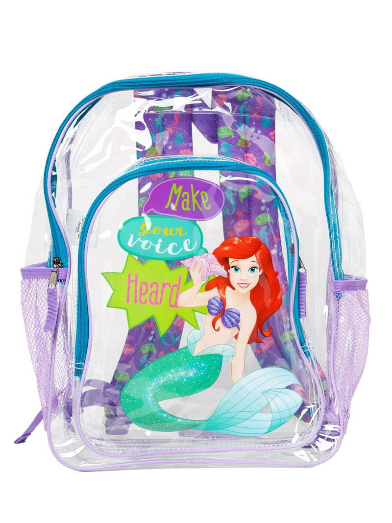 Disney Ariel Backpack - Purple and Teal Small Backpack - - Little Mermaid - Pink Teal Ariel New  main image 2