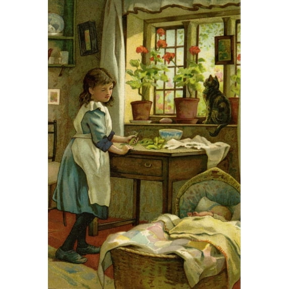 The Little Mother Poster Print By Mary Evans Picture Librarypeter & Dawn Cope Collection (18 X 24)