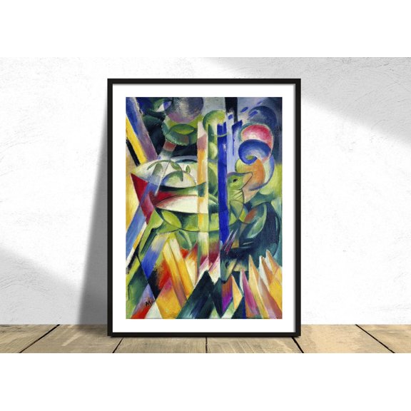 The Little Mountain Goats Franz Marc Expressionist Vintage Reproduction Animal Art Home Decor Office Wall Art