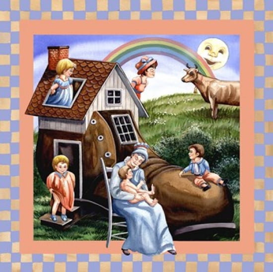 The Little Old Lady Who Lived In A Shoe Canvas Art - Tom Wood (22 x 22)
