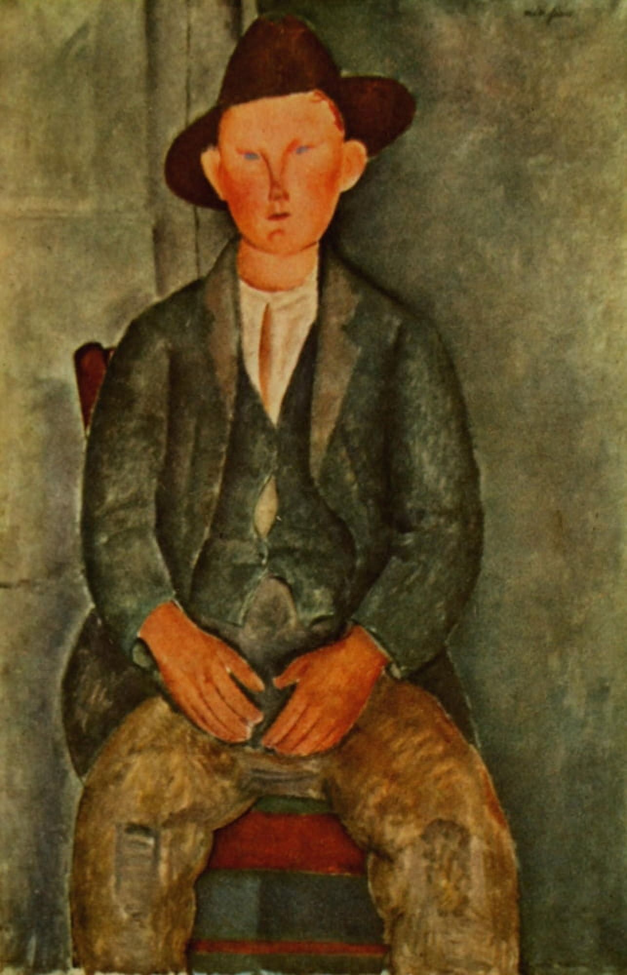 The Little Peasant 1919 Canvas Art - Amedeo Modigliani (18 x 24)