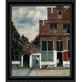 thumbnail image 1 of The Little Street 28x34 Large Black Ornate Wood Framed Canvas Art by Johannes Vermeer, 1 of 2