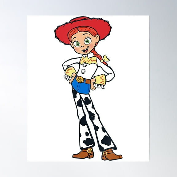 The Little Toy Girl Story For Cowgirl Graphics Poster Wall Art, Modern Wall Decor For Living Room Bedroom, 8x12 UNFRAMED