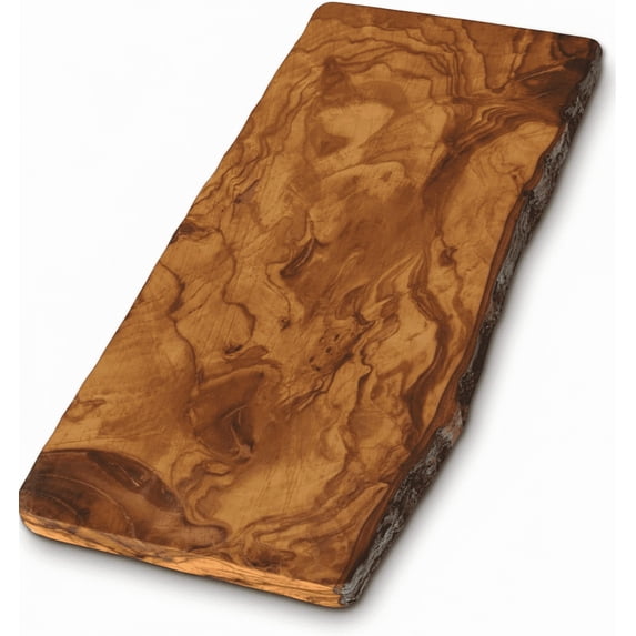 The Live Edge - Olive Wood Cutting Board for Kitchen | Wood Slab for Meat Cheese Bread Cutting