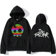 KENVONUG The Living Tombstone Rainbow Skull Hoodie The Living Tombstone Skull Humorous Graphic Sweatshirts Unisex Long Sleeve Pullovers