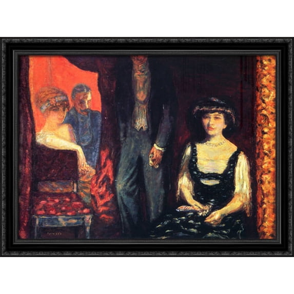 The Lodge 36x28 Large Black Ornate Wood Framed Canvas Art by Pierre Bonnard