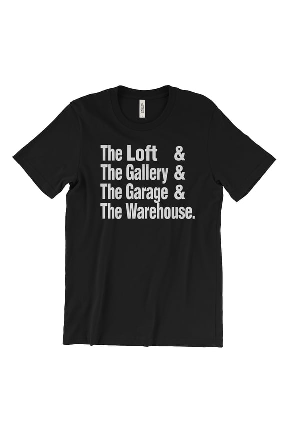 The Loft & Gallery & Paradise Garage & Warehouse nightclub T-Shirt Larry Levan