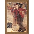 thumbnail image 1 of The London Bootblack 28x40 Large Gold Ornate Wood Framed Canvas Art by Jules Bastien Lepage, 1 of 2