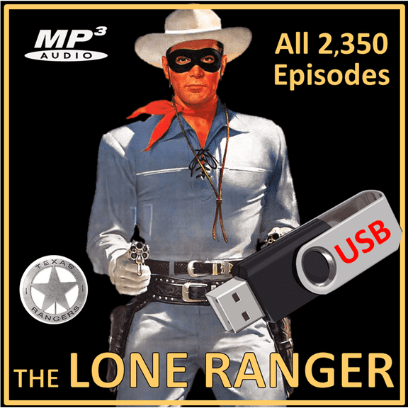 The Lone Ranger: All Surviving 2,350 Radio Episodes in MP3 (USB Flash Drive)