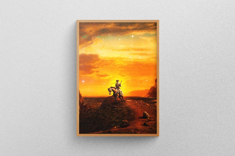 The Lone Rider | Cowboy Poster | Western Landscape | Exploration ...