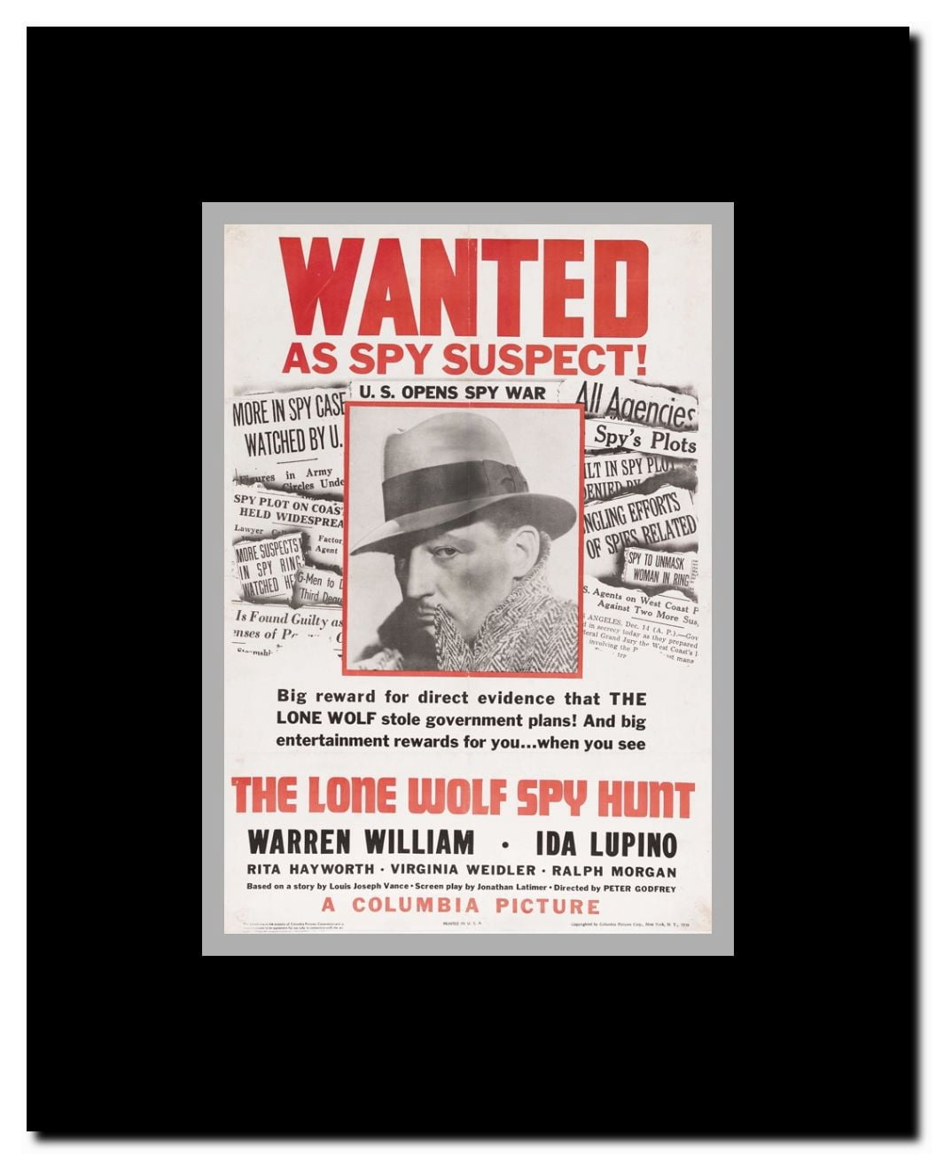 The Lone Wolf Spy Hunt Framed Movie Poster