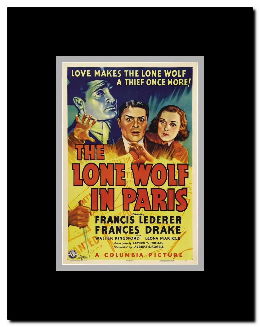 The Lone Wolf in Paris Framed Movie Poster