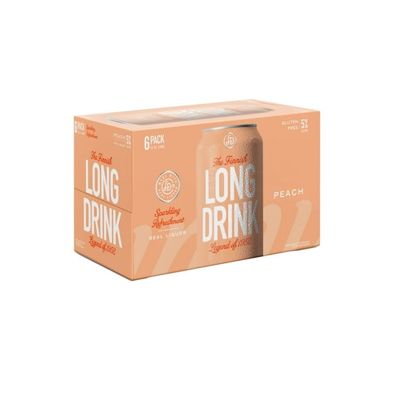 The Long Drink Company Peach Blend-Botanicals Cocktails-Other, 6 Pack 355 ml Cans, ABV 5.00%