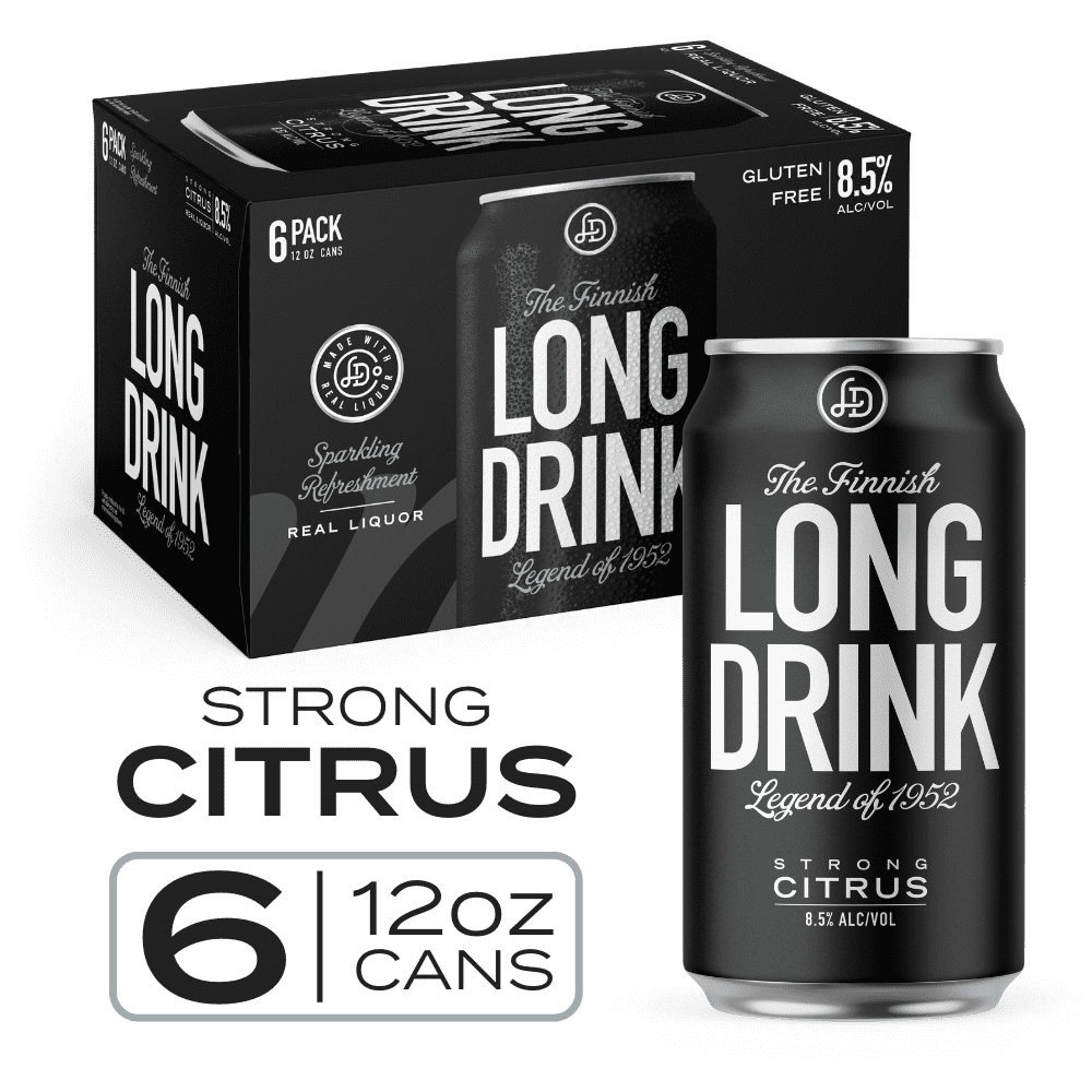 The Finnish Long Drink Strong Citrus Cocktail, 6 pack 355 ml Cans, ABV 8.50%