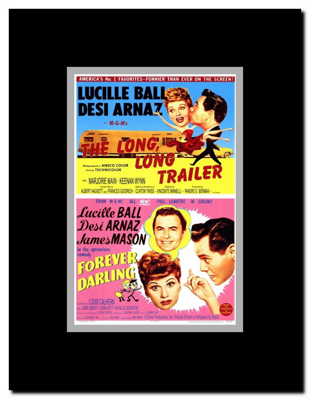 The Long Long Trailer / Forever Darling Framed Movie Poster