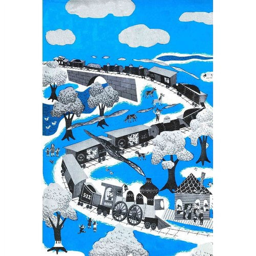 "The Longest Train" Painting Print on Wrapped Canvas