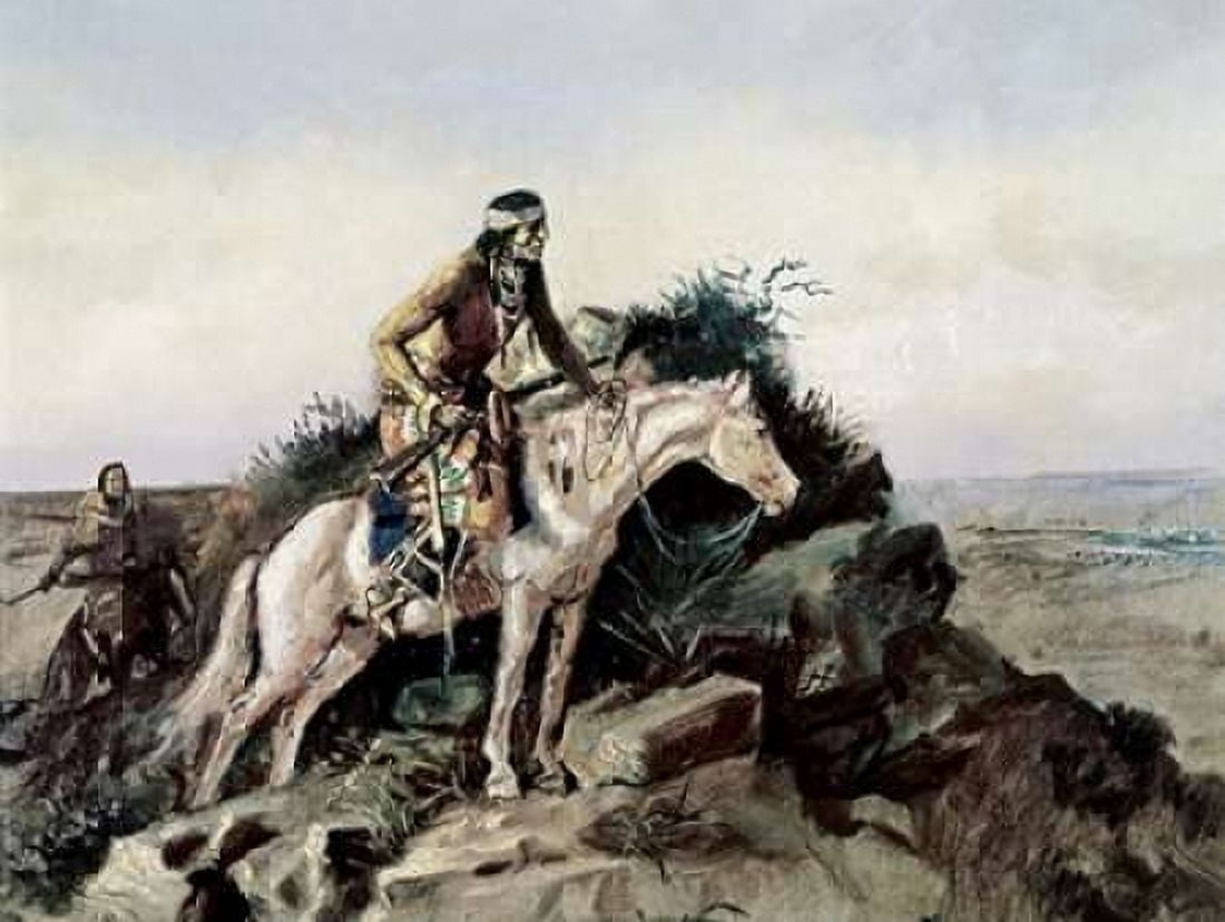 The Lookout Canvas Art - Charles M Russell (18 x 24)