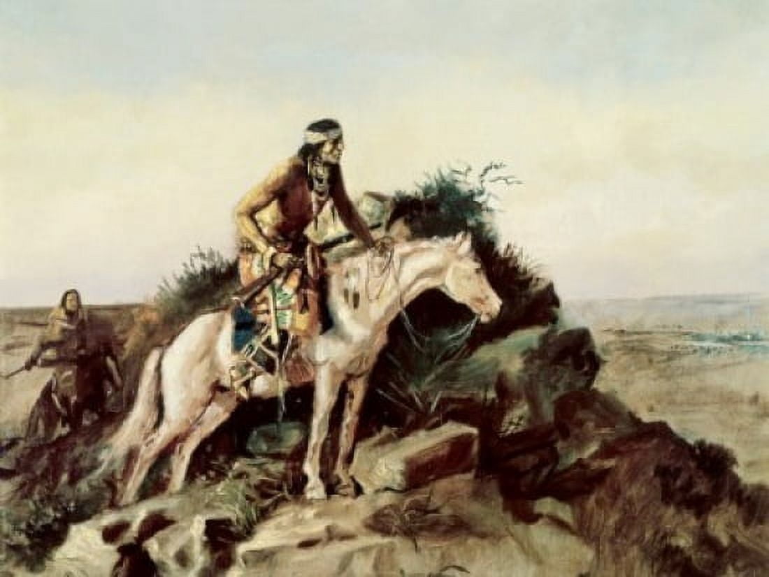 The Lookout Charles Marion Russell (1865-1926 American) Canvas Art - Charles Marion Russell (18 x 24)