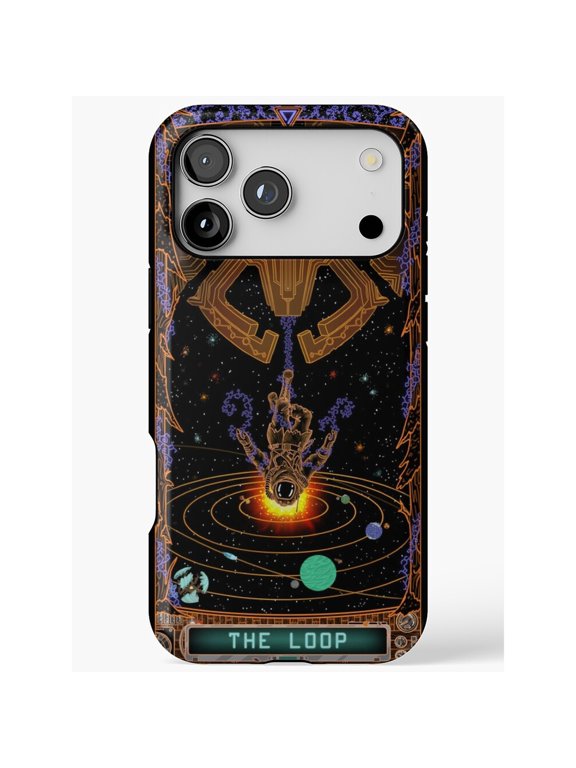 The Loop Falling Astronaut and Orbital Planets Black, Copper and Purple Tough Case for Apple iPhone