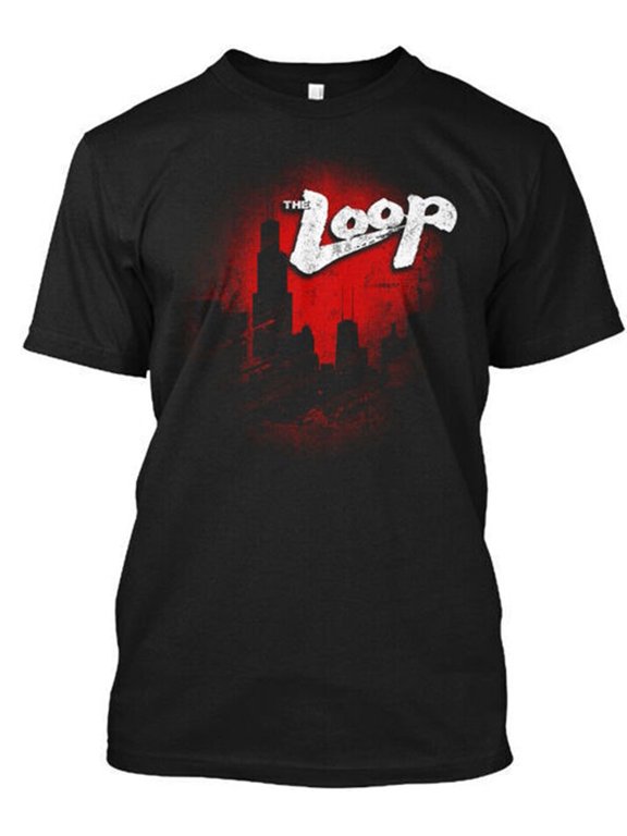 The Loop Tribute - T-Shirt Made In Usa,Soft Black Cotton T-Shirt, Size S To 5Xl Size S-5XL