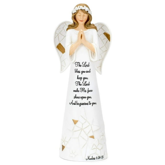 "The Lord Bless You and Keep You" Angel Figurine with Bible Verse