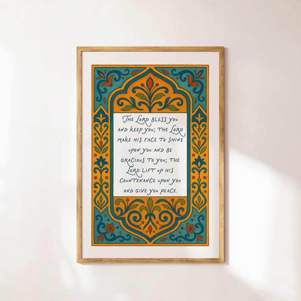 The Lord Bless You and Keep You Print Numbers 6:24-26 Wall Art Vibrant ...