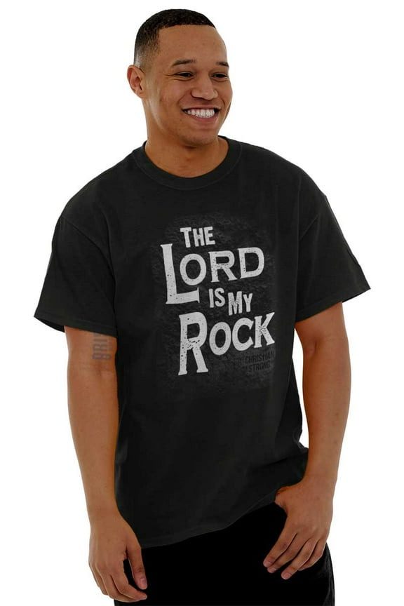 The Lord Is My Rock Christian Men's Graphic T Shirt Tees Brisco Brands L