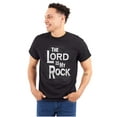 thumbnail image 1 of The Lord Is My Rock Christian Plus Size Crewneck Graphic Tee Shirt Brisco Brands 5X, 1 of 5