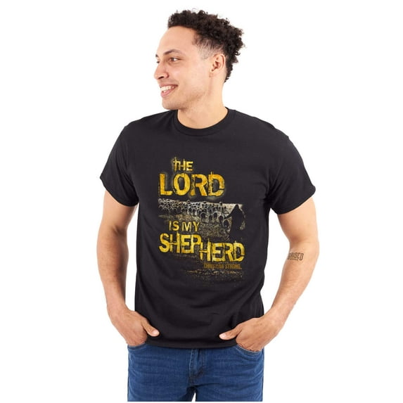 The Lord Is My Shepard Christian Men's Graphic T Shirt Tees Brisco Brands S